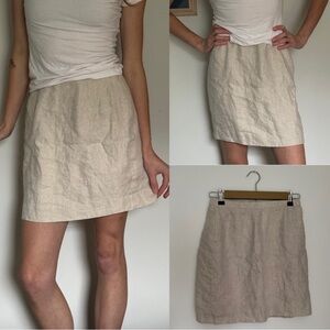 100% Linen Mini Skirt